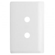 Placa P/ 2 Furos 4x2 Com Suporte - Novara Branco